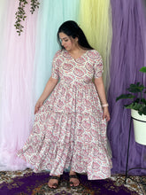Satin printed midi